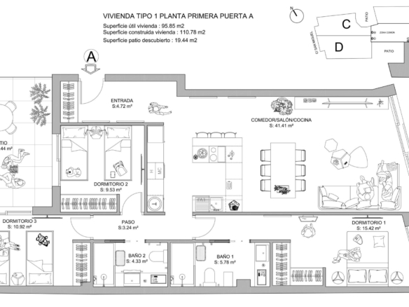 Venta P1 tipo 1 puerta A