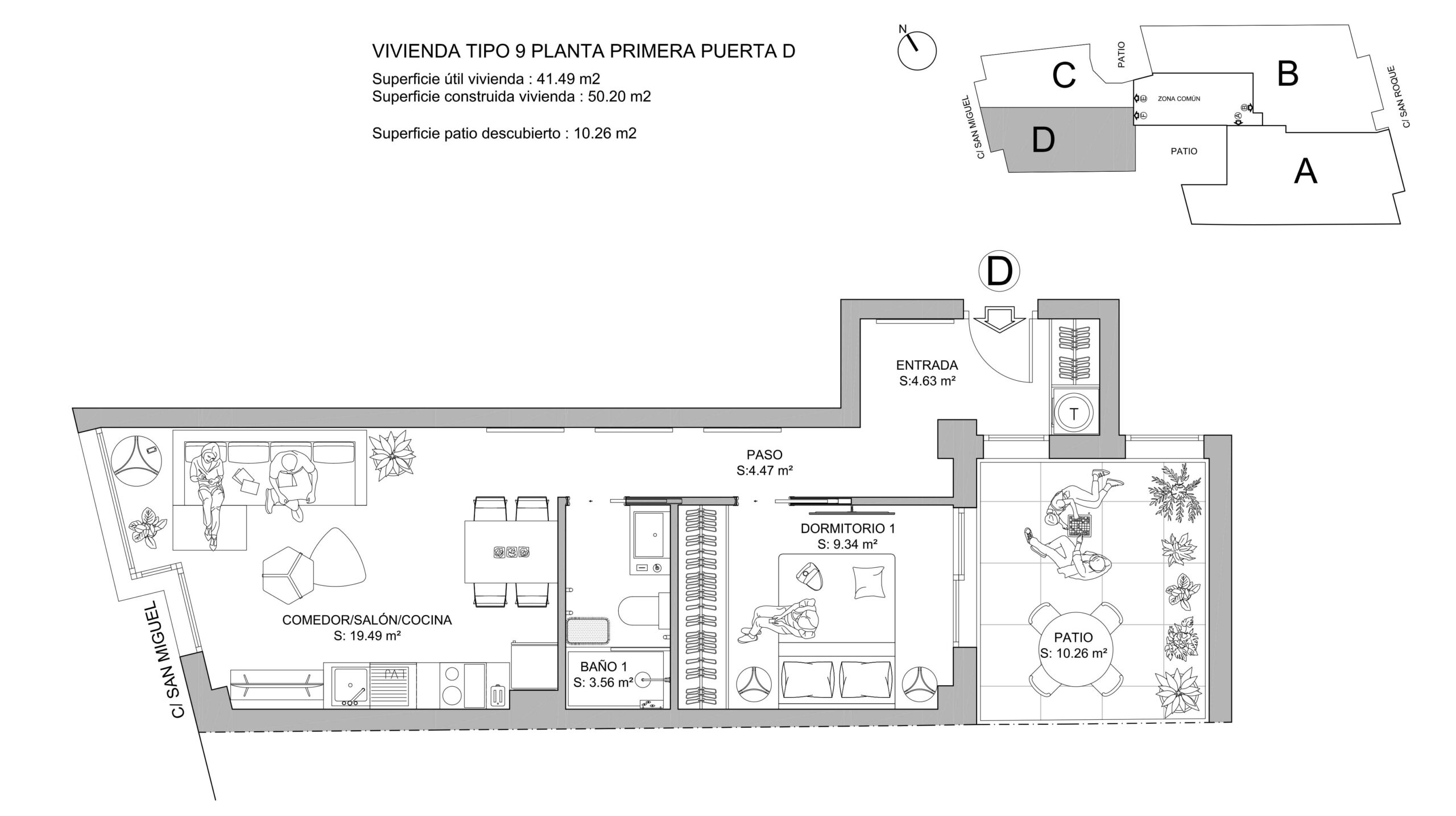 Venta P1 tipo 9 puerta D